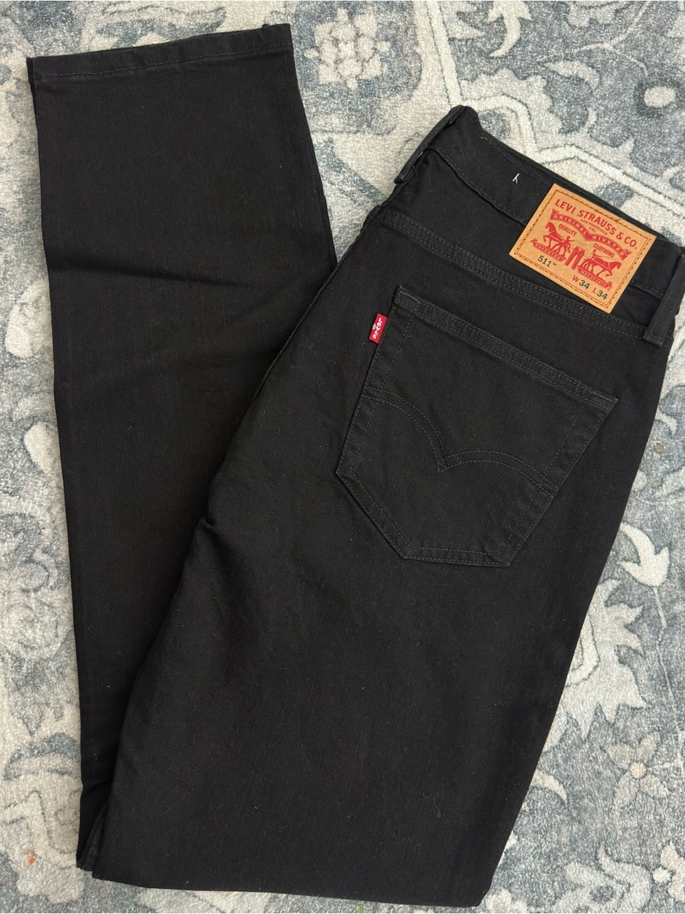 Levi's NWT Black 511 Slim Straight Men's Jeans Size 34x34